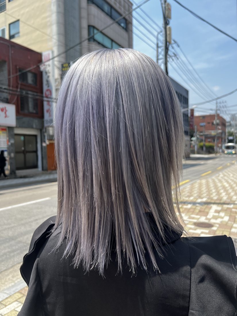 루멘45 실버 그라데이션 염색